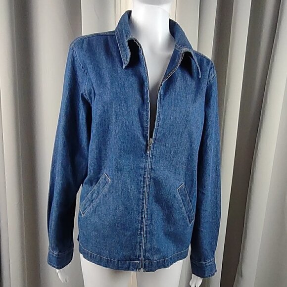 Erika Blue Jean Denim Jacket Size M - Picture 1 of 11